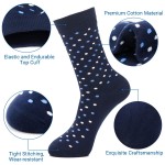 Segarty Mens Dress Socks, 12 Pack Argyle Socks for Men, Navy Blue Socks Groomsmen Gifts, Medium Thickness, Size 10-13