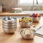 Segarty 304 Stainless Steel Bowl 350ml 11.8oz - Food Grade Metal Bowl for Kids, Camping, Cereal, Soup, Snacks, Salad - Lightweight, Stackable, Dishwasher Safe, Rust Resistant Segarty 304 Stainless Steel Bowl 350ml 11.8oz - Food Grade Metal Bowl for Kids, Camping, Cereal, Soup, Snacks, Salad - Lightweight, Stackable, Dishwasher Safe, Rust Resistant