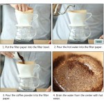 Segarty #2 Coffee Filter Cup, Ceramic Pour Over Coffee Dripper, 3 Holes at Flat Bottom, Brewing Coffee Dripper, Easy to Clean, Gift for Coffee Enthusiast, Home Office Travel Coffee Brewer, White