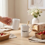 Segarty Ceramic Mug 10.1oz / 300ml - Modern Porcelain Coffee Cup for Tea, Latte, Hot Chocolate - Microwave & Dishwasher Safe, No Lid, Simple White Cylinder Design for Home, Office or Gift Segarty Ceramic Mug 10.1oz / 300ml - Modern Porcelain Coffee Cup for Tea, Latte, Hot Chocolate - Microwave & Dishwasher Safe, No Lid, Simple White Cylinder Design for Home, Office or Gift