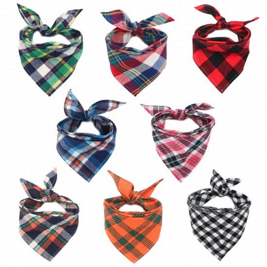 Plaid Dog Bandanas, Segarty 8PCS Dogs Handkerchiefs, Triangle Pet Bibs Fall Winter Scarfs, Pink Green Red Black Plaid Bandana Packs for Boy Girl Cat Puppy Dog Holiday Christmas Customes Birthday Gift Plaid Dog Bandanas, Segarty 8PCS Dogs Handkerchiefs, Triangle Pet Bibs Fall Winter Scarfs, Pink Green Red Black Plaid Bandana Packs for Boy Girl Cat Puppy Dog Holiday Christmas Customes Birthday Gift
