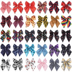 Segarty Pet Bow Ties, 30 Pack Adjustable Bowties Collar for Medium Large Dogs, Dog Bowknot Neckties Costumes Grooming Accessories for Daily Wearing Birthday Holiday Festival Party Gifts 