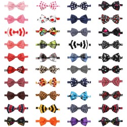 Dog Bow Ties, 40 PCS Segarty Pet Neck Bows, Bulk Pet Bowties with Adjustable Collar, Grooming Bowknot for Christmas Birthday Holiday Valentine Party Dog Photography Accessories Gift for Puppy Dogs Cat…