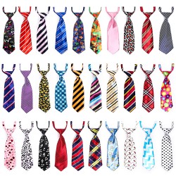 Segarty Dog Neck Ties, 30 PCS Dog Ties, Adjustable Dog Neckties for Medium Large Dog, Bulk Pet Bow Ties Collar Dog Grooming Accessories for Girl Boy Dogs Valentines Holiday Birthday Wedding Costumes