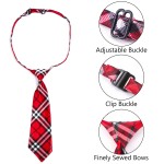 Segarty Dog Neck Ties, 30 PCS Dog Ties, Adjustable Dog Neckties for Medium Large Dog, Bulk Pet Bow Ties Collar Dog Grooming Accessories for Girl Boy Dogs Valentines Holiday Birthday Wedding Costumes