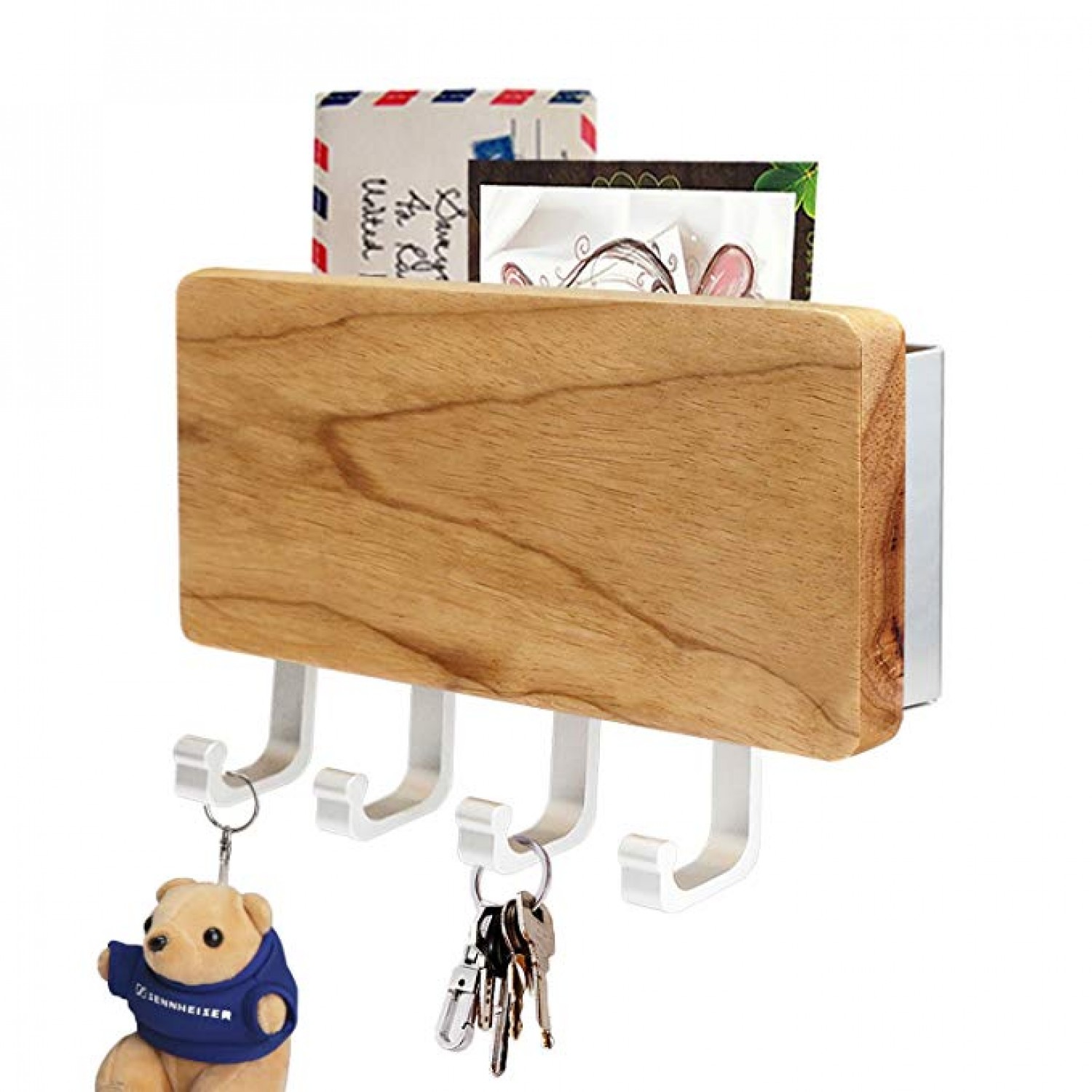 Key Holder Segarty Decorative Wooden Key Chain Rack Hanger Wall