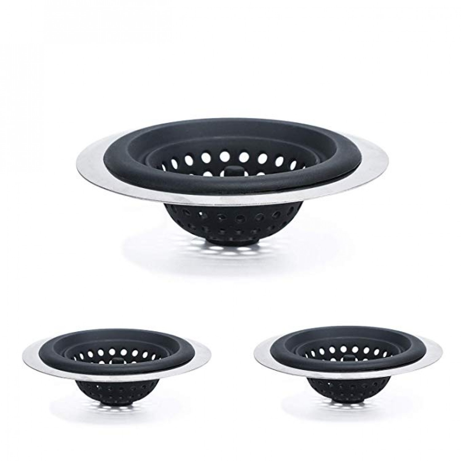 2 X Silicone Stainless Kitchen Sink Strainer Basket Kitchen Tools Gadgets Kitchen Dining Bar
