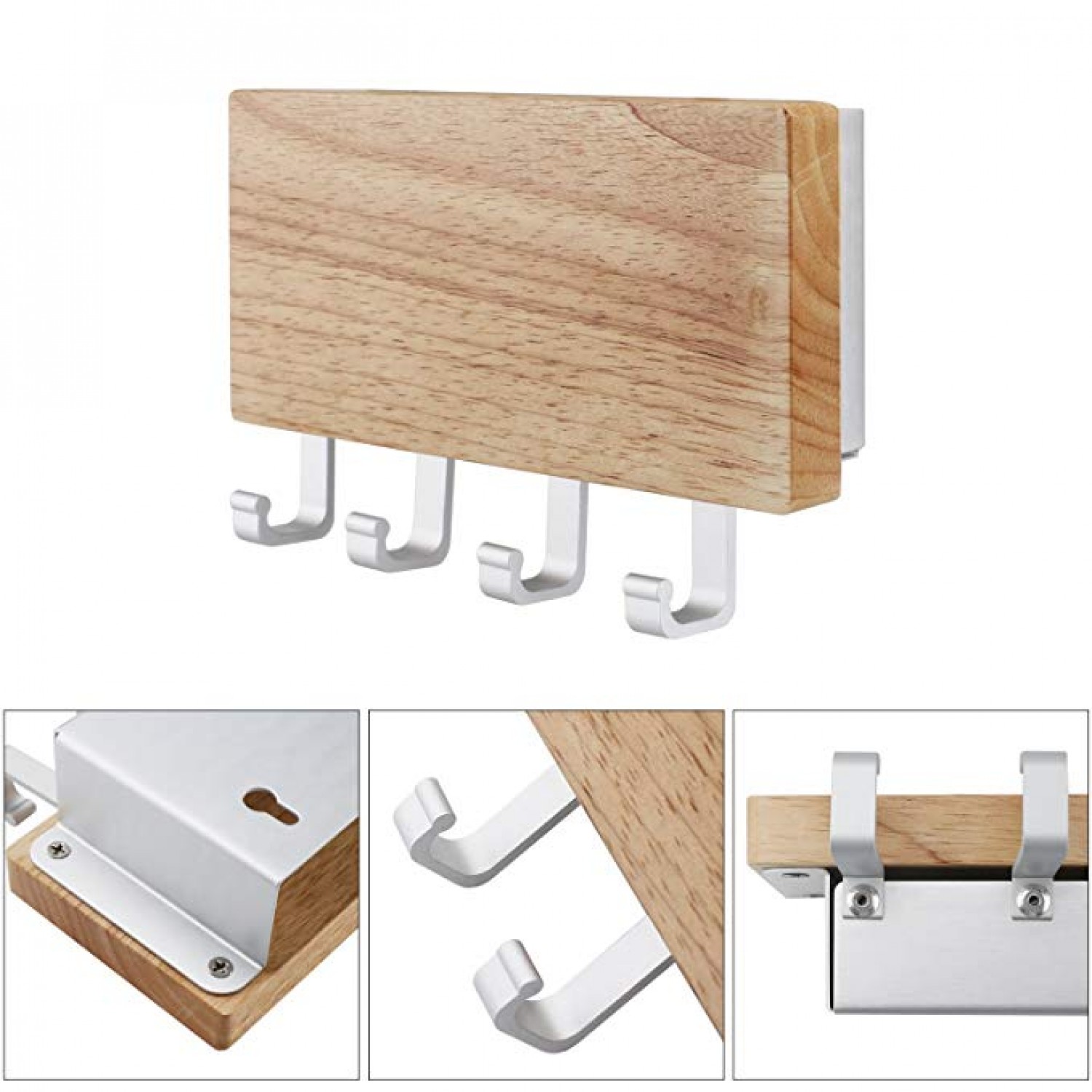 Key Holder Segarty Decorative Wooden Key Chain Rack Hanger Wall