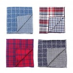  Segarty Dog Bandanas, 4PCS Triangle Bibs Reversible Plaid Printing Dog Kerchief Set, Scarfs Accessories for Small to Large Dogs Cats Pets 